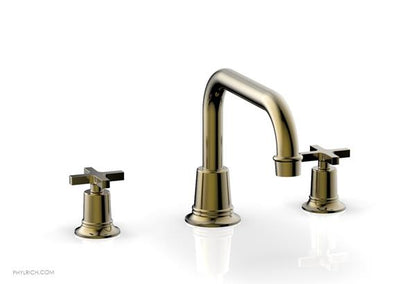 Phylrich - Hex Modern Deck Tub Set Flat Spout - Cross Handles