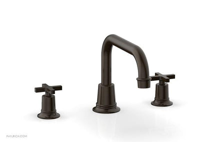 Phylrich - Hex Modern Deck Tub Set Flat Spout - Cross Handles