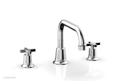 Phylrich - Hex Modern Deck Tub Set Flat Spout - Cross Handles