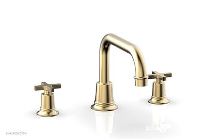Phylrich - Hex Modern Deck Tub Set Flat Spout - Cross Handles