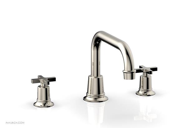 Phylrich - Hex Modern Deck Tub Set Flat Spout - Cross Handles