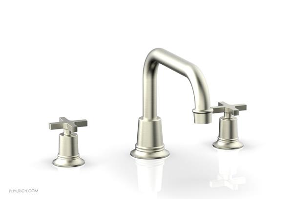 Phylrich - Hex Modern Deck Tub Set Flat Spout - Cross Handles