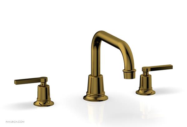 Phylrich - Hex Modern Deck Tub Set Flat Spout - Lever Handles