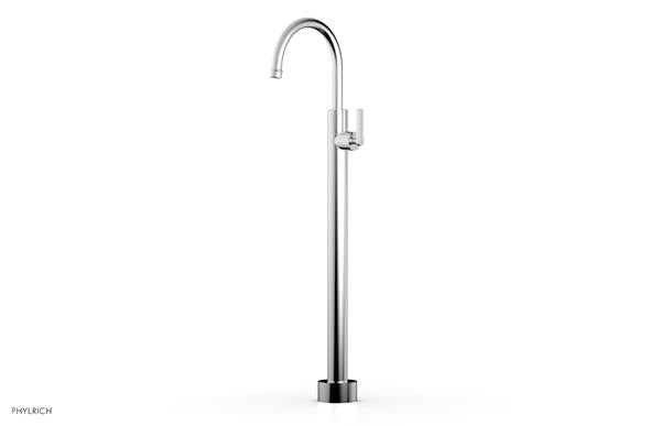 Phylrich - Hex Modern Tall Floor Mount Tub Filler - Lever Handle