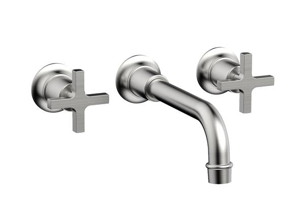 Phylrich - Hex Modern Wall Tub Set - Cross Handle