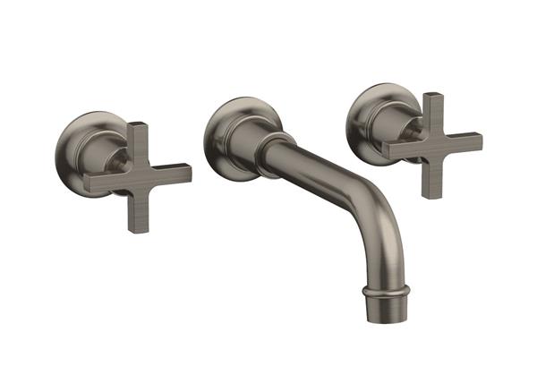 Phylrich - Hex Modern Wall Tub Set - Cross Handle