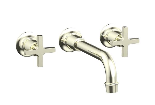 Phylrich - Hex Modern Wall Tub Set - Cross Handle