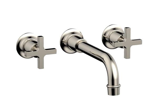Phylrich - Hex Modern Wall Tub Set - Cross Handle