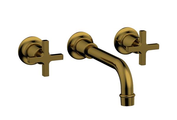 Phylrich - Hex Modern Wall Tub Set - Cross Handle
