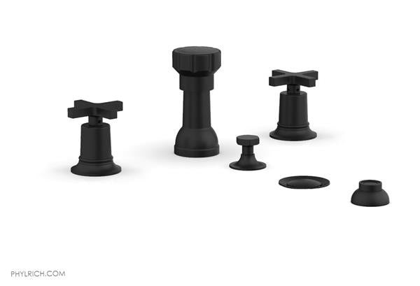 Phylrich - Hex Modern Four Hole Bidet Set - Cross Handles
