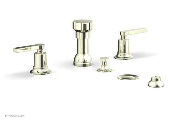 Phylrich - Hex Modern Four Hole Bidet Set - Lever Handles