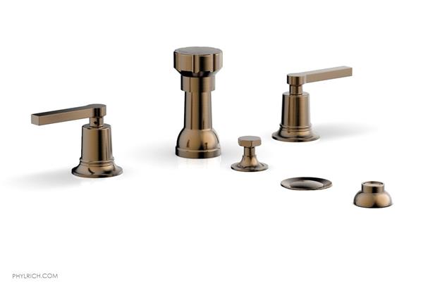 Phylrich - Hex Modern Four Hole Bidet Set - Lever Handles