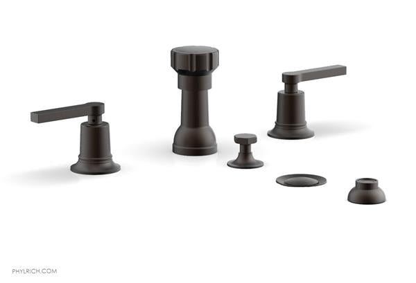 Phylrich - Hex Modern Four Hole Bidet Set - Lever Handles