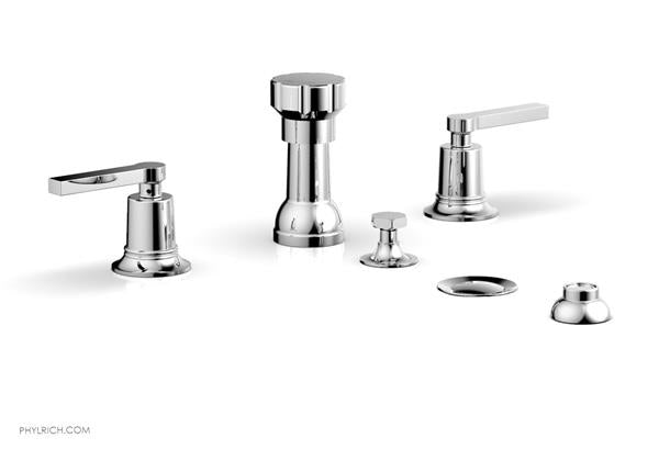 Phylrich - Hex Modern Four Hole Bidet Set - Lever Handles