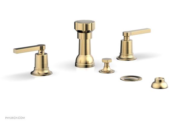 Phylrich - Hex Modern Four Hole Bidet Set - Lever Handles