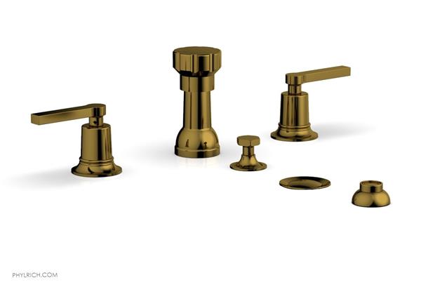 Phylrich - Hex Modern Four Hole Bidet Set - Lever Handles