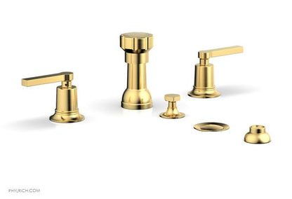 Phylrich - Hex Modern Four Hole Bidet Set - Lever Handles