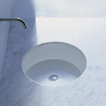 Lacava - Twin Set Under-Counter Porcelain Bathroom Sink With An Overflow.16 Inch Diam, 6 3/4 InchH