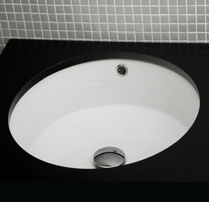 Lacava - Twin Set Under-Counter Porcelain Bathroom Sink With An Overflow.16 Inch Diam, 6 3/4 InchH