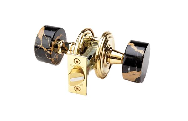 Phylrich - Black Marble Door Knob Pass Set