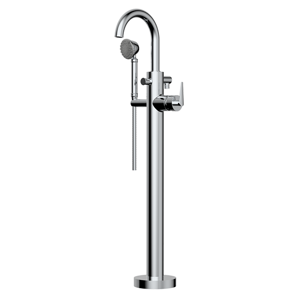Santec - Berkins Trim - Floor Mount Tub Filler With Hand Shower