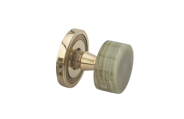 Phylrich - Pakistan Green Onyx Door Knob & Rose