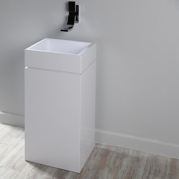 Lacava - Torre Pedestal Made Of Solid Surface For Bathroom Sink 5125 (Sold Separately)