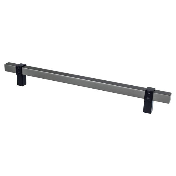 Berenson - Rivet Rebel 224mm CC Slate Bar and Matte Black Posts Pull
