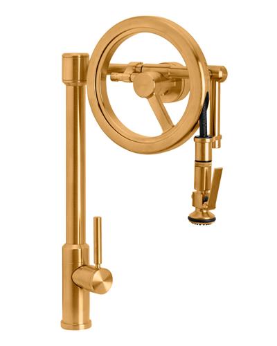 Waterstone - Endeavor Wheel Pulldown Faucet - Lever Sprayer