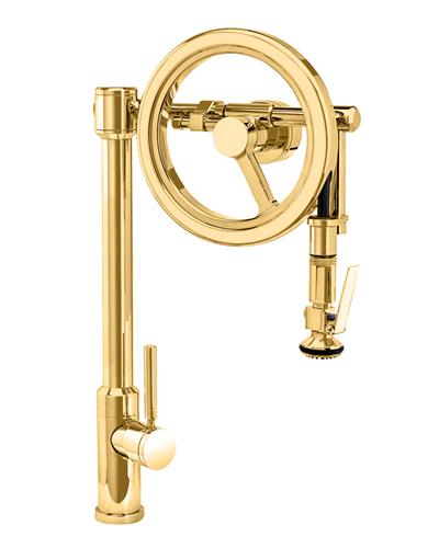 Waterstone - Endeavor Wheel Pulldown Faucet - Lever Sprayer