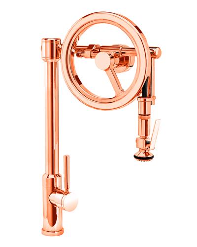 Waterstone - Endeavor Wheel Pulldown Faucet - Lever Sprayer