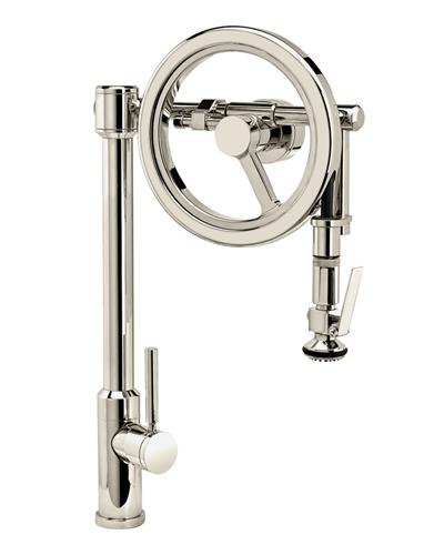 Waterstone - Endeavor Wheel Pulldown Faucet - Lever Sprayer