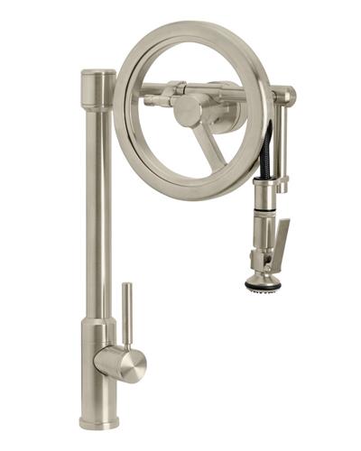 Waterstone - Endeavor Wheel Pulldown Faucet - Lever Sprayer