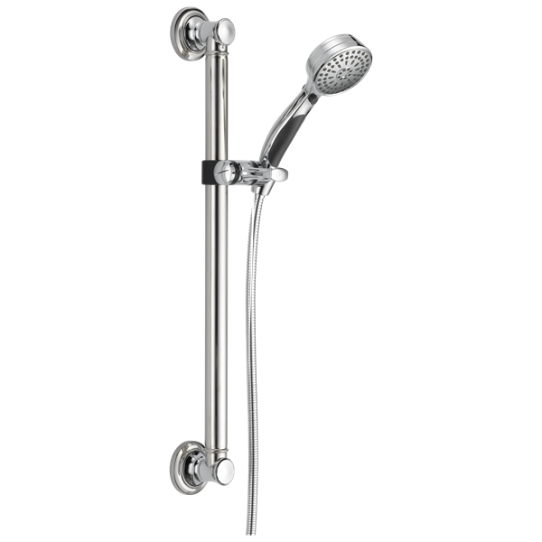 Delta - Activtouch 9-Setting Hand Shower With Traditional Slide Bar / Grab Bar