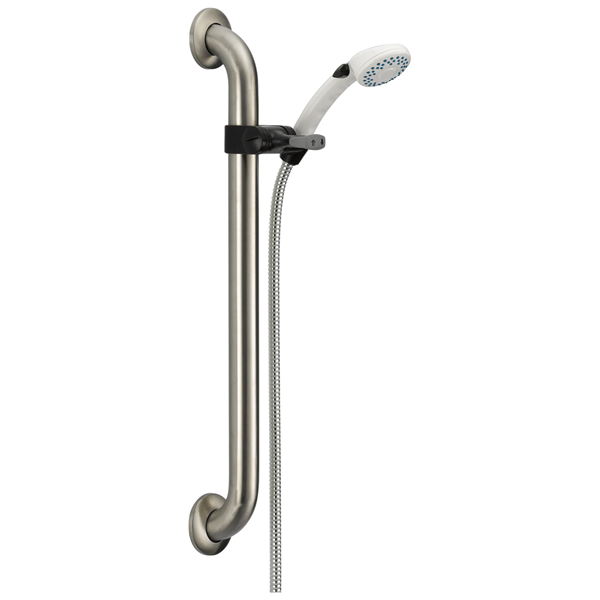 Delta - Adjustable Slide Bar / Grab Bar 2-Setting Hand Shower