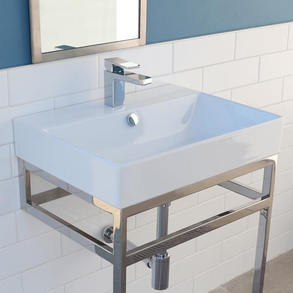 Lacava - Aquasei Wall-Mount, Vanity Top Or Self-Rimming Porcelain Bathroom Sink With An Overflow