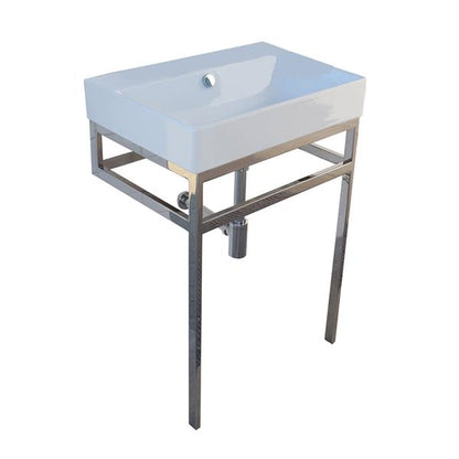Lacava - Aquasei Floor-Standing Stainless Steel Console Stand With A Towel Bar