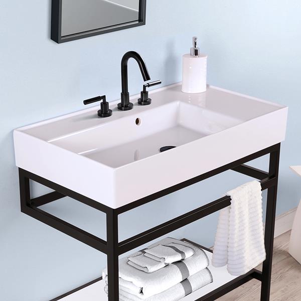 Lacava - Aquaotto Wall-Mounted Or Vessel Porcelain Washbasin With Overflow, 32 InchW X 18 InchD X 6 InchH