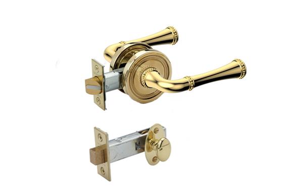Phylrich - Beaded Door Lever with Privacy Bolt