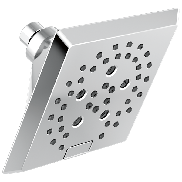 Delta - H2Okinetic 5-Setting Angular Modern Raincan Shower Head