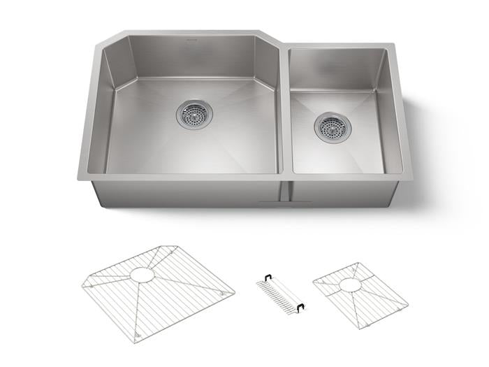 Kohler - Strive 35-1/2 Inch Undermount Double-Bowl Kitchen Sink With Accessories