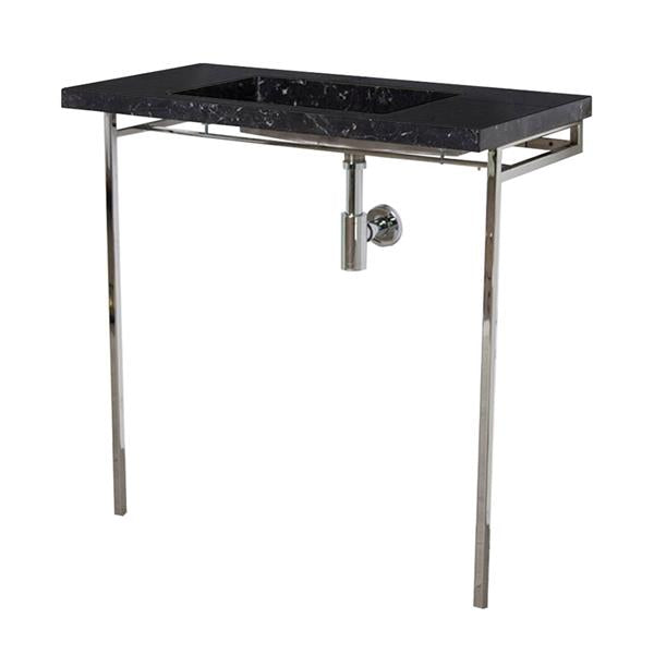 Lacava - Libera  Floor-Standing Metal Console, 34 InchH, 34 InchW, 18 InchD