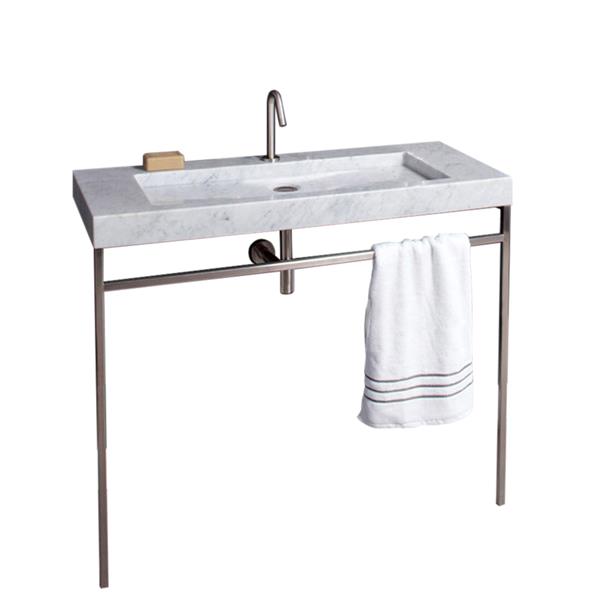Lacava - Libera  Floor-Standing Metal Console Stand With A Towel Bar