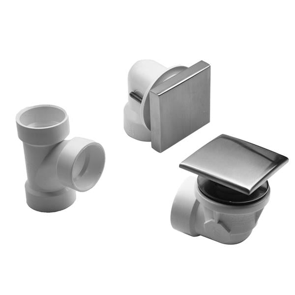 Jaclo - Toe Control Drain Strainer With Square No Hole Faceplate Half Kit