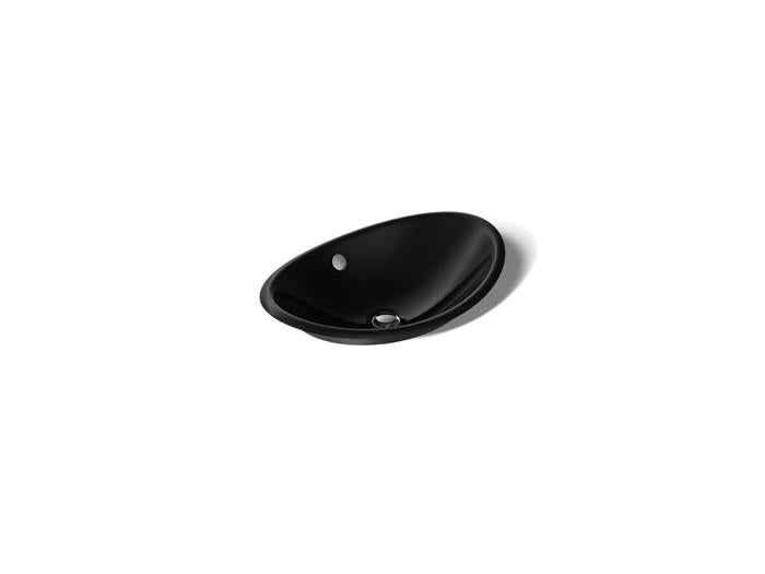 Kohler - Iron Plains 20-3/4 Inch Oval Vessel Bathroom Sink With Overflow