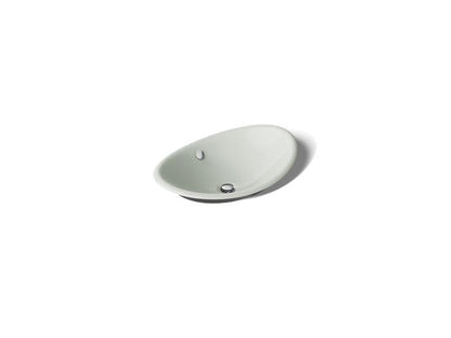 Kohler - Iron Plains 20-3/4 Inch Oval Vessel Bathroom Sink With Overflow