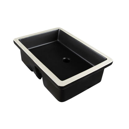 Lacava - Cube Under-Counter Porcelain Bathroom Sink With An Overflow, Unglazed Exterior. 17 InchW, 12 InchD, 5 7/8 InchH .