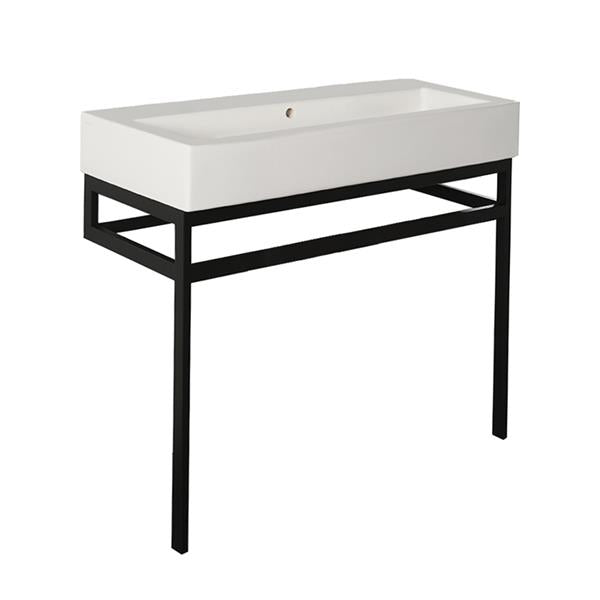 Lacava - Aquagrande Floor-Standing Metal Console Stand With A Towel Bar