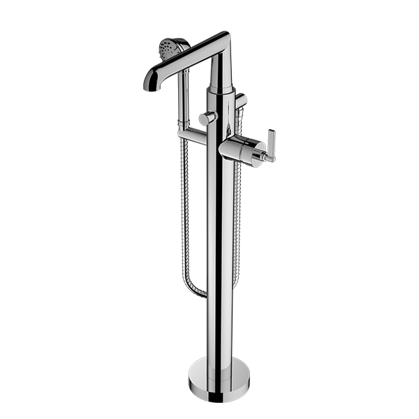 Santec - Lattice Trim - Floor Mount Tub Filler With Hand Shower
