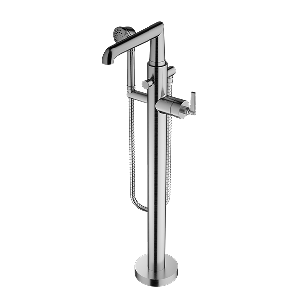 Santec - Lattice Trim - Floor Mount Tub Filler With Hand Shower